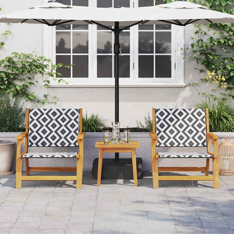 vidaXL Kerti bútor 2 pcs Fehér 67 x 78 x 73 cm Tömör akácfa