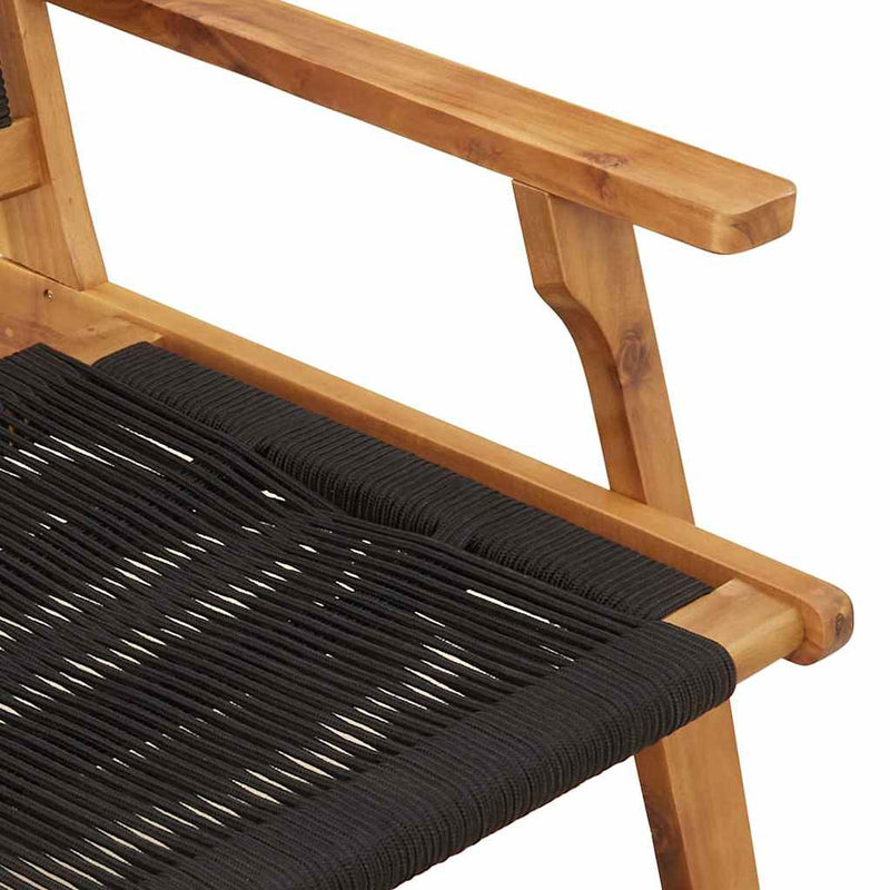 vidaXL Kerti bútor 2 pcs Fekete 78 x 67 x 73cm Tömör akácfa