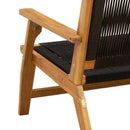 vidaXL Kerti bútor 2 pcs Fekete 67 x 76 x 73 cm Tömör Akácfa