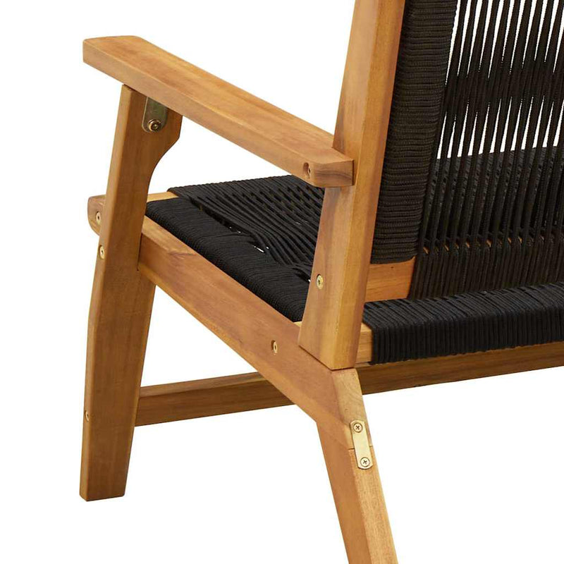 vidaXL Kerti bútor 2 pcs Fekete 78 x 67 x 73cm Tömör akácfa