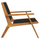 vidaXL Kerti bútor 2 pcs Fekete 67 x 76 x 73 cm Tömör Akácfa