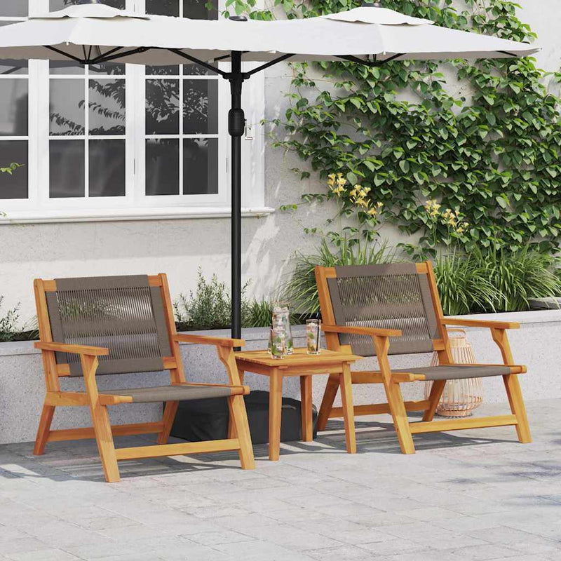 vidaXL Kerti bútor 2 pcs Szürke 78 x 67 x 73cm Tömör akácfa