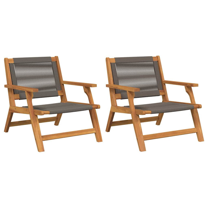 vidaXL Kerti bútor 2 pcs Szürke 78 x 67 x 73cm Tömör akácfa