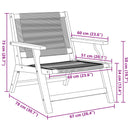 vidaXL Kerti bútor 2 pcs Szürke 67 x 78 x 73 cm Tömör Akácfa