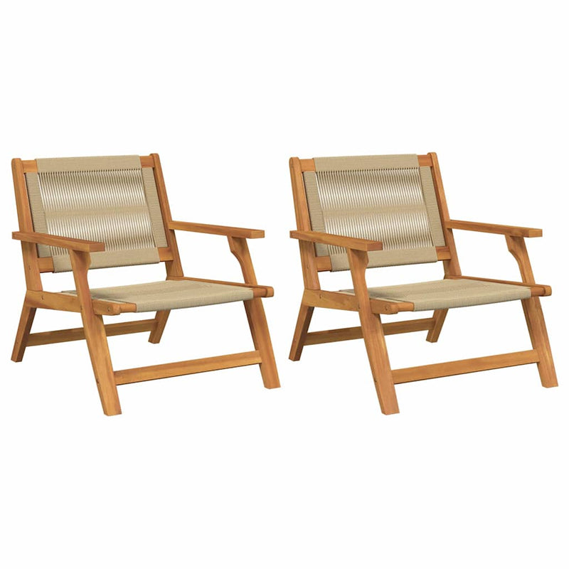 vidaXL Kerti bútor 2 pcs Bézs 78 x 67 x 73cm Tömör akácfa