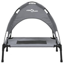 vidaXL antracitszürke oxford szövet és acél baldachinos kutyaágy