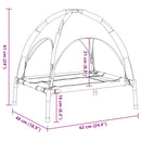 vidaXL antracitszürke oxford szövet és acél baldachinos kutyaágy