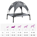 vidaXL antracitszürke oxford szövet és acél baldachinos kutyaágy