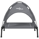 vidaXL antracitszürke oxford szövet és acél baldachinos kutyaágy