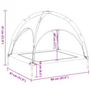 vidaXL antracitszürke oxford szövet és acél baldachinos kutyaágy