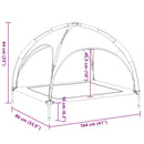 vidaXL antracitszürke oxford szövet és acél baldachinos kutyaágy