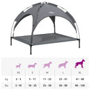 vidaXL antracitszürke oxford szövet és acél baldachinos kutyaágy