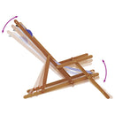 vidaXL kék és fehér eukaliptuszfa és szövet összecsukható strandszék