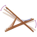 vidaXL kék és fehér eukaliptuszfa és szövet összecsukható strandszék