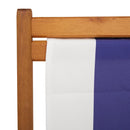 vidaXL kék és fehér eukaliptuszfa és szövet összecsukható strandszék