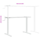 vidaXL fehér acél álló asztalváz (94-135) x 60 x (70-114) cm