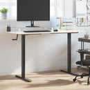 vidaXL fekete acél állóasztalváz (94-135) x 60 x (70-114) cm
