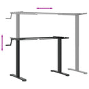 vidaXL fekete acél állóasztalváz (94-135) x 60 x (70-114) cm