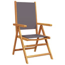 vidaXL 2 db antracitszürke tömör akácfa és szövet kerti szék