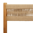 vidaXL 2 db bézs tömör akácfa és kötél bisztrószék