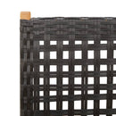 vidaXL 2 db fekete tömör akácfa és polyrattan kerti szék