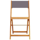 vidaXL 2 db antracitszürke tömör akácfa és szövet bisztrószék