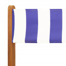 vidaXL 2 db kék és fehér tömör akácfa és szövet bisztrószék