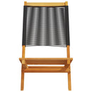 vidaXL 2 db fekete tömör akácfa és polipropilén kerti szék