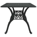 vidaXL fekete öntött alumínium kerti asztal 150 x 90 x 72 cm