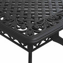 vidaXL fekete öntött alumínium kerti asztal 150 x 90 x 72 cm