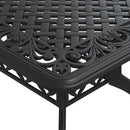 vidaXL fekete öntött alumínium kerti asztal 150 x 90 x 72 cm