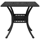 vidaXL fekete öntött alumínium kerti asztal 80x80x75 cm