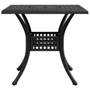 vidaXL fekete öntött alumínium kerti asztal 80x80x75 cm