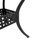 vidaXL fekete öntött alumínium kerti asztal 80x80x75 cm