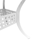 vidaXL fehér öntött alumínium kerti asztal 80x80x75 cm