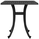 vidaXL fekete öntött alumínium kerti asztal 53 x 53 x 53 cm