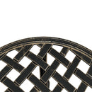 vidaXL bronzszínű öntött alumínium kerti asztal Ø48x53 cm