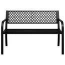 vidaXL fekete acél kerti pad 119 cm
