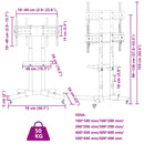 vidaXL görgős TV-állvány 32"-70" képernyőhöz max VESA 600x400 mm 50 kg