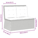 vidaXL bézs polyrattan dönthető kerti pad párnával