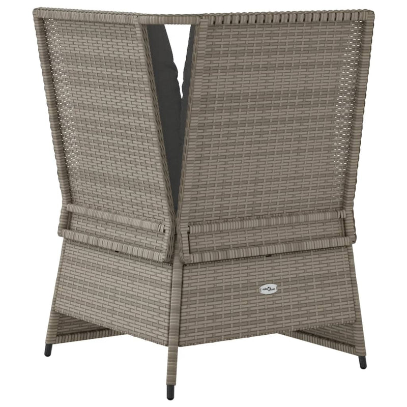vidaXL szürke polyrattan kerti sarokkanapé párnával