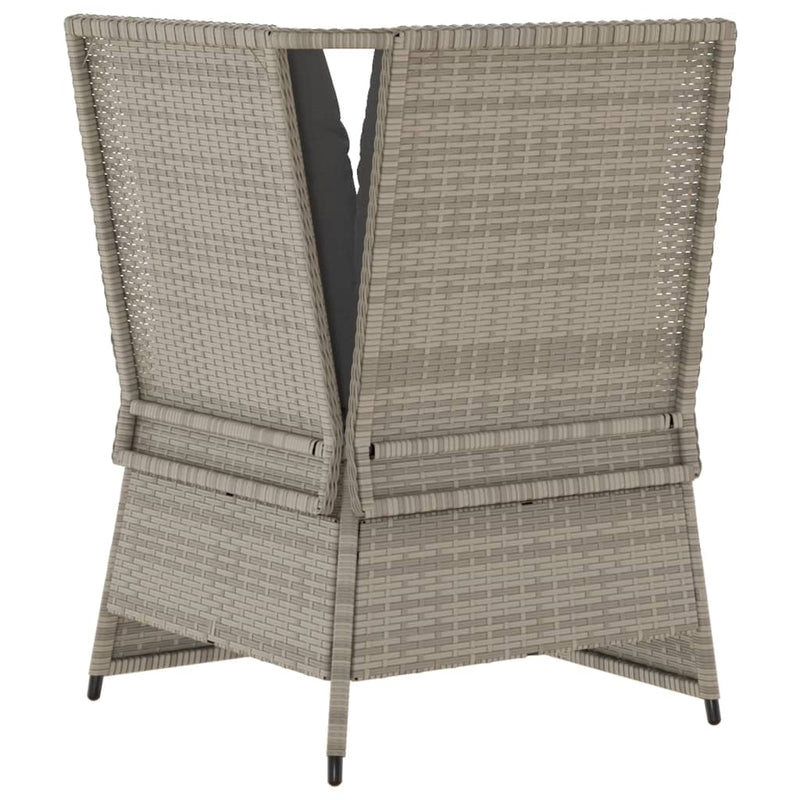vidaXL világosszürke polyrattan kerti sarokkanapé párnával
