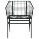 vidaXL 2 db fekete polyrattan kerti szék