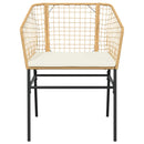 vidaXL 2 db barna polyrattan kerti szék párnákkal