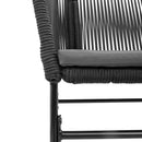 vidaXL 2 db fekete polyrattan kerti szék párnával