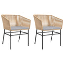 vidaXL 2 db barna polyrattan kerti szék párnákkal