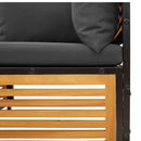 vidaXL tömör akácfa kerti sarokkanapé párnákkal