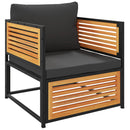 vidaXL tömör akácfa kerti szék párnákkal