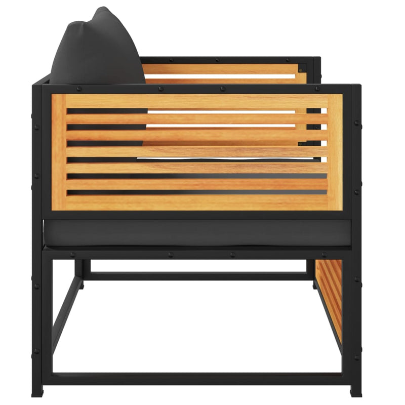 vidaXL tömör akácfa kerti szék párnákkal