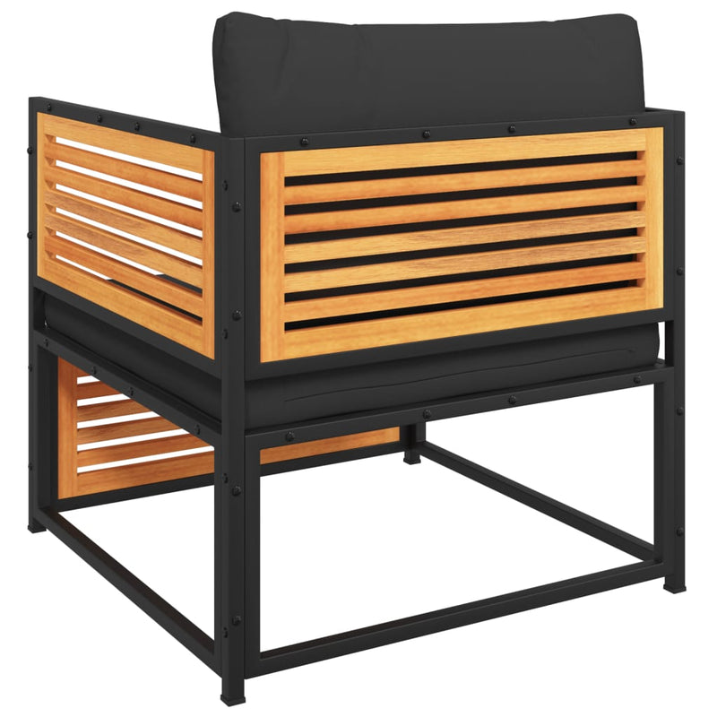 vidaXL tömör akácfa kerti szék párnákkal